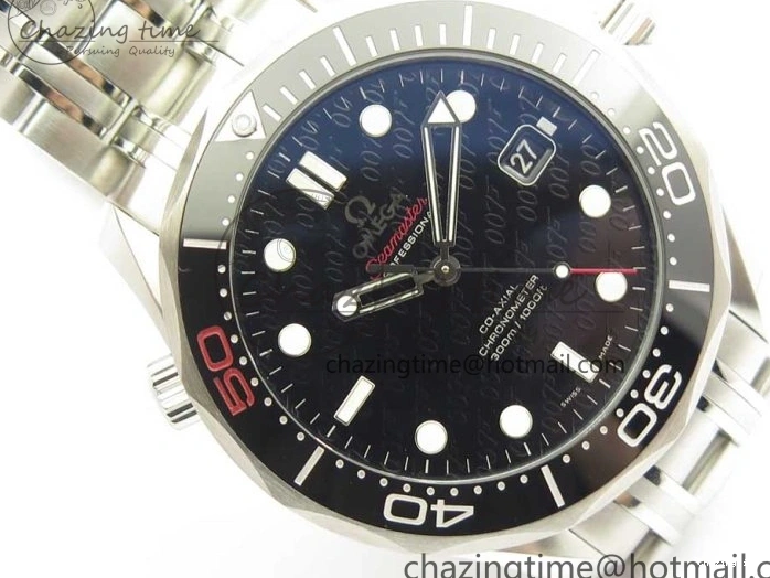 0424 Seamaster 300M Chronometer SS “007” Limited Edition OMF 1:1 Best Edition on SS Bracelet A2824 (Black Balance Wheel) V Seasonal 7952